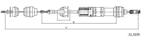 11.3239 CABOR Трос, управление сцеплением (фото 1)