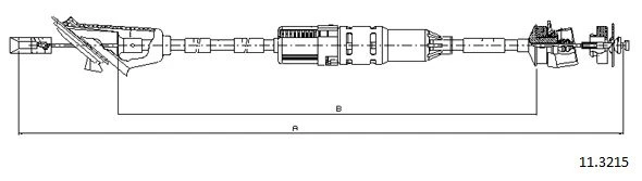 11.3215 CABOR Трос, управление сцеплением (фото 1)