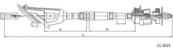 11.3015 CABOR Трос, управление сцеплением (фото 1)