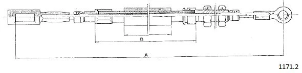 1171.2 CABOR Тросик, cтояночный тормоз (фото 3)