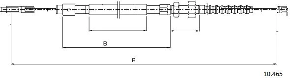 10.465 CABOR Тросик, cтояночный тормоз (фото 2)