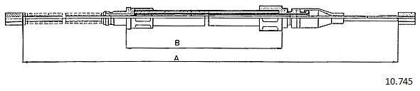 10.745 CABOR Тросик, cтояночный тормоз (фото 3)
