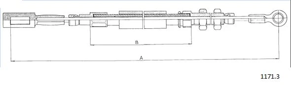 1171.3 CABOR Тросик, cтояночный тормоз (фото 3)