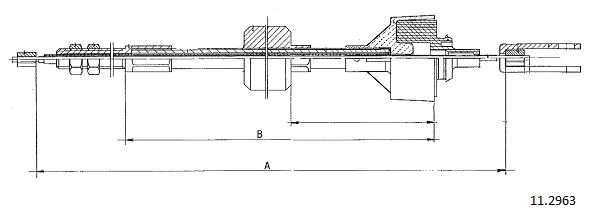 11.2963 CABOR Трос, управление сцеплением (фото 2)