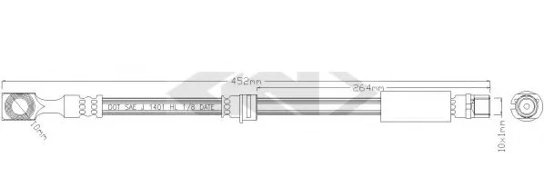 339685 GKN SPIDAN/LOEBRO Тормозной шланг (фото 1)
