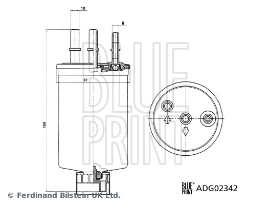 ADG02342 BLUE PRINT Топливный фильтр (фото 3)
