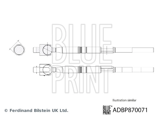 ADBP870071 BLUE PRINT Осевой шарнир, рулевая тяга (фото 1)
