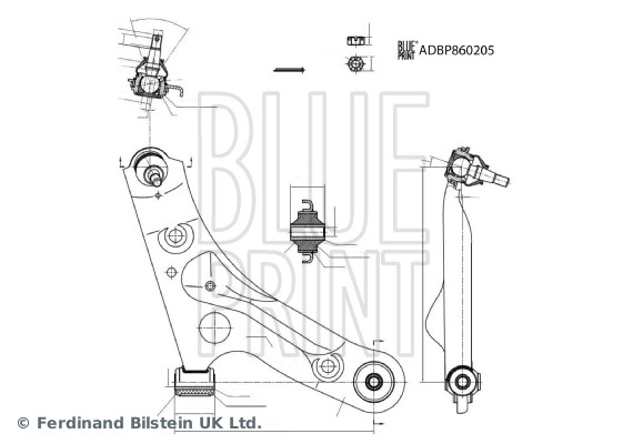 ADBP860205 BLUE PRINT Рычаг независимой подвески колеса, подвеска колеса (фото 1)