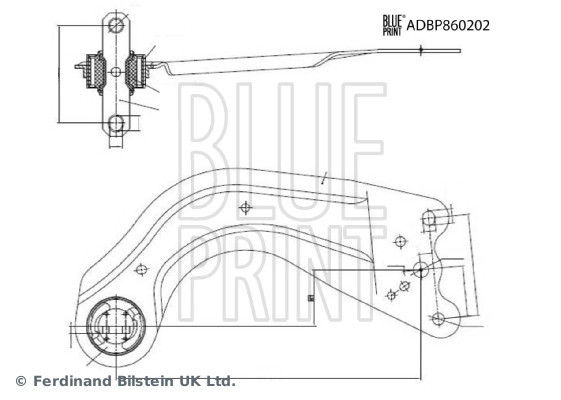 ADBP860202 BLUE PRINT Рычаг независимой подвески колеса, подвеска колеса (фото 1)