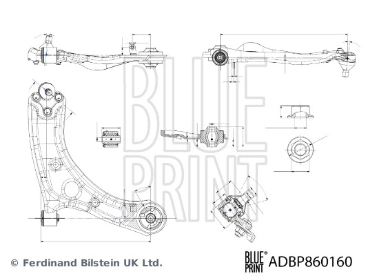 ADBP860160 BLUE PRINT Рычаг независимой подвески колеса, подвеска колеса (фото 1)