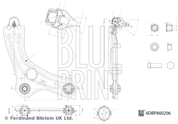 ADBP860206 BLUE PRINT Рычаг независимой подвески колеса, подвеска колеса (фото 1)
