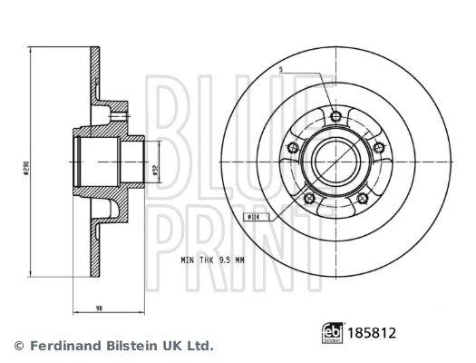 ADBP430173 BLUE PRINT Тормозной диск (фото 1)