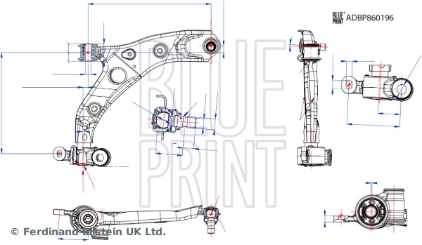 ADBP860196 BLUE PRINT Рычаг независимой подвески колеса, подвеска колеса (фото 1)