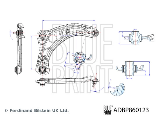 ADBP860123 BLUE PRINT Рычаг независимой подвески колеса, подвеска колеса (фото 2)