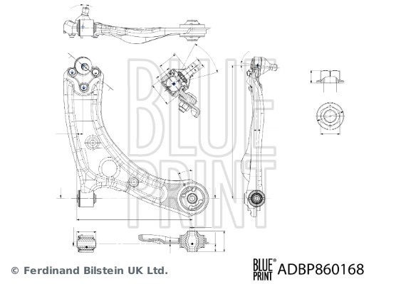 ADBP860168 BLUE PRINT Рычаг независимой подвески колеса, подвеска колеса (фото 1)