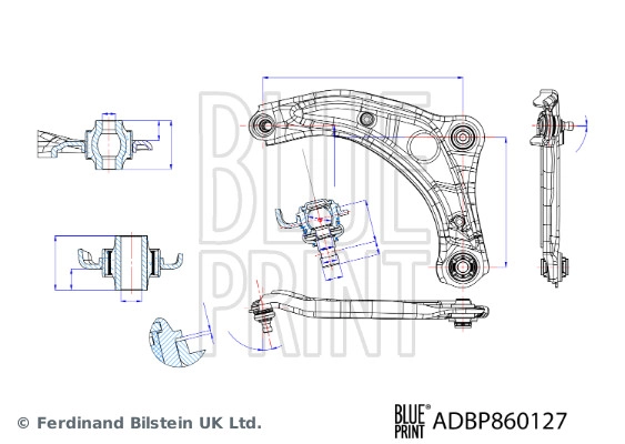 ADBP860127 BLUE PRINT Рычаг независимой подвески колеса, подвеска колеса (фото 2)