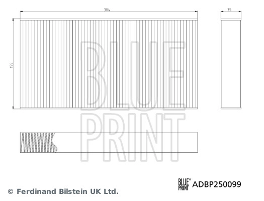 ADBP250099 BLUE PRINT Фильтр, воздух во внутренном пространстве (фото 1)