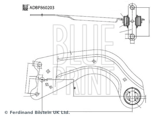 ADBP860203 BLUE PRINT Рычаг независимой подвески колеса, подвеска колеса (фото 1)