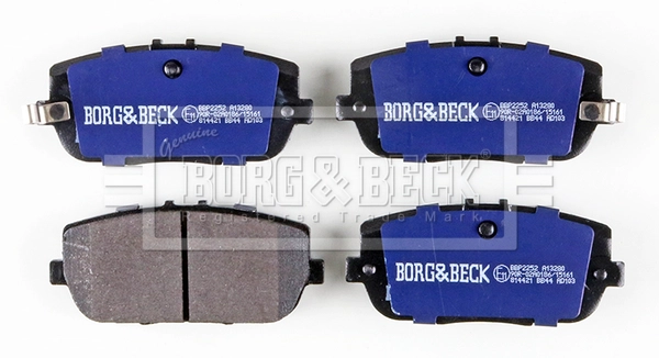 BBP2252 BORG & BECK Комплект тормозных колодок, дисковый тормоз (фото 2)