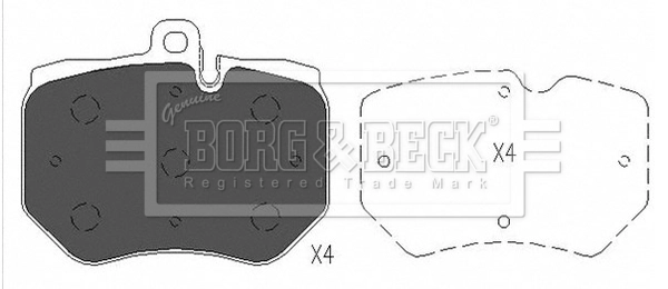 BBP2492 BORG & BECK Тормозные колодки (фото 1)