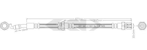 339737 GKN SPIDAN/LOEBRO Тормозной шланг (фото 1)