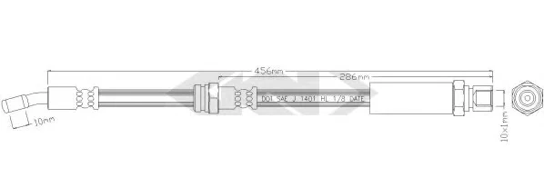 339739 GKN SPIDAN/LOEBRO Тормозной шланг (фото 1)