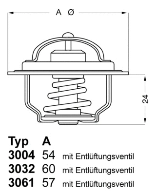 3004.74 BorgWarner (Wahler) Термостат, охлаждающая жидкость (фото 1)