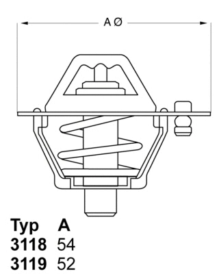 3119.88 BorgWarner (Wahler) Термостат, охлаждающая жидкость (фото 1)