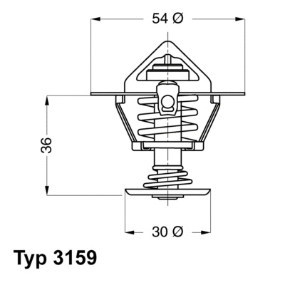 3159.82D BorgWarner (Wahler) Термостат, охлаждающая жидкость (фото 1)