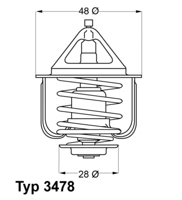 3478.82D BorgWarner (Wahler) Термостат, охлаждающая жидкость (фото 1)