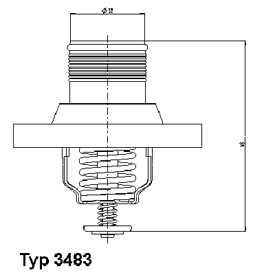 3483.89D BorgWarner (Wahler) Термостат, охлаждающая жидкость (фото 1)