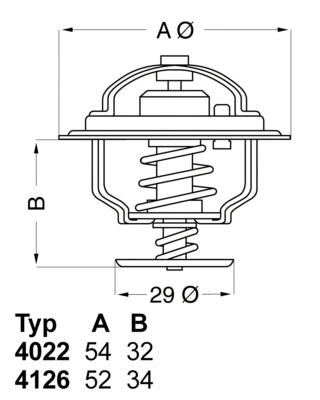 4022.82D BorgWarner (Wahler) Термостат, охлаждающая жидкость (фото 1)