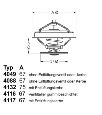 4088.80D BorgWarner (Wahler) Термостат, охлаждающая жидкость (фото 2)