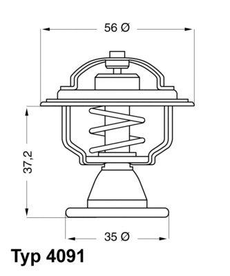 4091.82D BorgWarner (Wahler) Термостат, охлаждающая жидкость (фото 1)