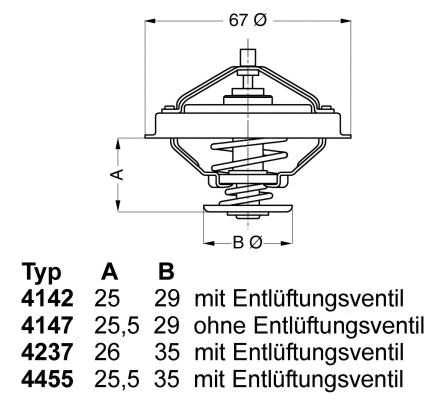 4147.80D BorgWarner (Wahler) Термостат, охлаждающая жидкость (фото 1)