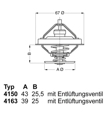 4163.74D BorgWarner (Wahler) Термостат, охлаждающая жидкость (фото 1)