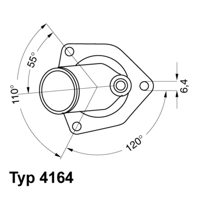 4164.92D BorgWarner (Wahler) Термостат, охлаждающая жидкость (фото 1)