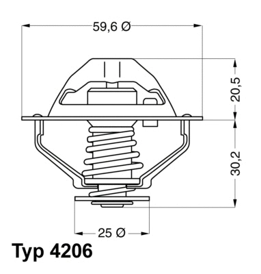 4206.90D BorgWarner (Wahler) Термостат, охлаждающая жидкость (фото 1)