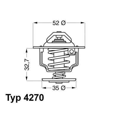 4270.88D BorgWarner (Wahler) Термостат, охлаждающая жидкость (фото 1)