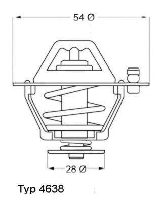 4638.76D BorgWarner (Wahler) Термостат, охлаждающая жидкость (фото 1)