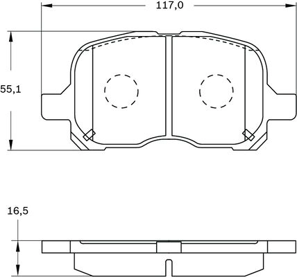 0 986 BB0 542 BOSCH Комплект тормозных колодок, дисковый тормоз (фото 7)