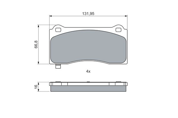 0 986 460 084 BOSCH Комплект тормозных колодок, дисковый тормоз (фото 1)