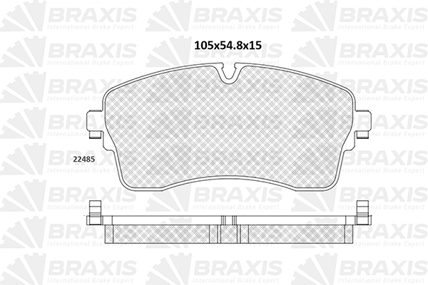 AA0875 BRAXIS Комплект тормозных колодок, дисковый тормоз (фото 1)