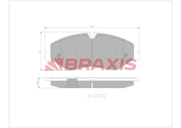 AA0679 BRAXIS Комплект тормозных колодок, дисковый тормоз (фото 1)