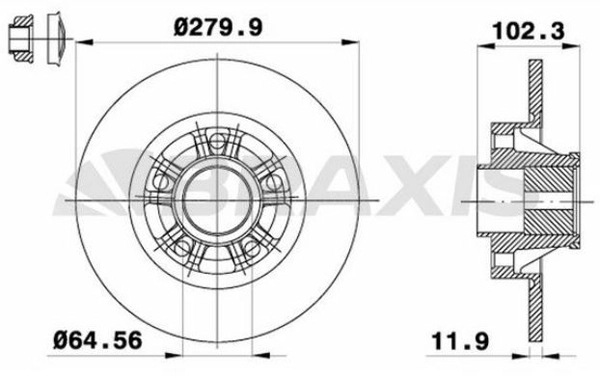 AD0108 BRAXIS Тормозной диск (фото 1)