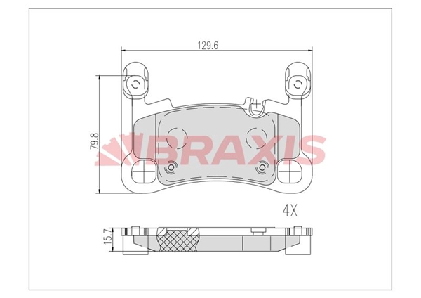 AB0623 BRAXIS Комплект тормозных колодок, дисковый тормоз (фото 1)