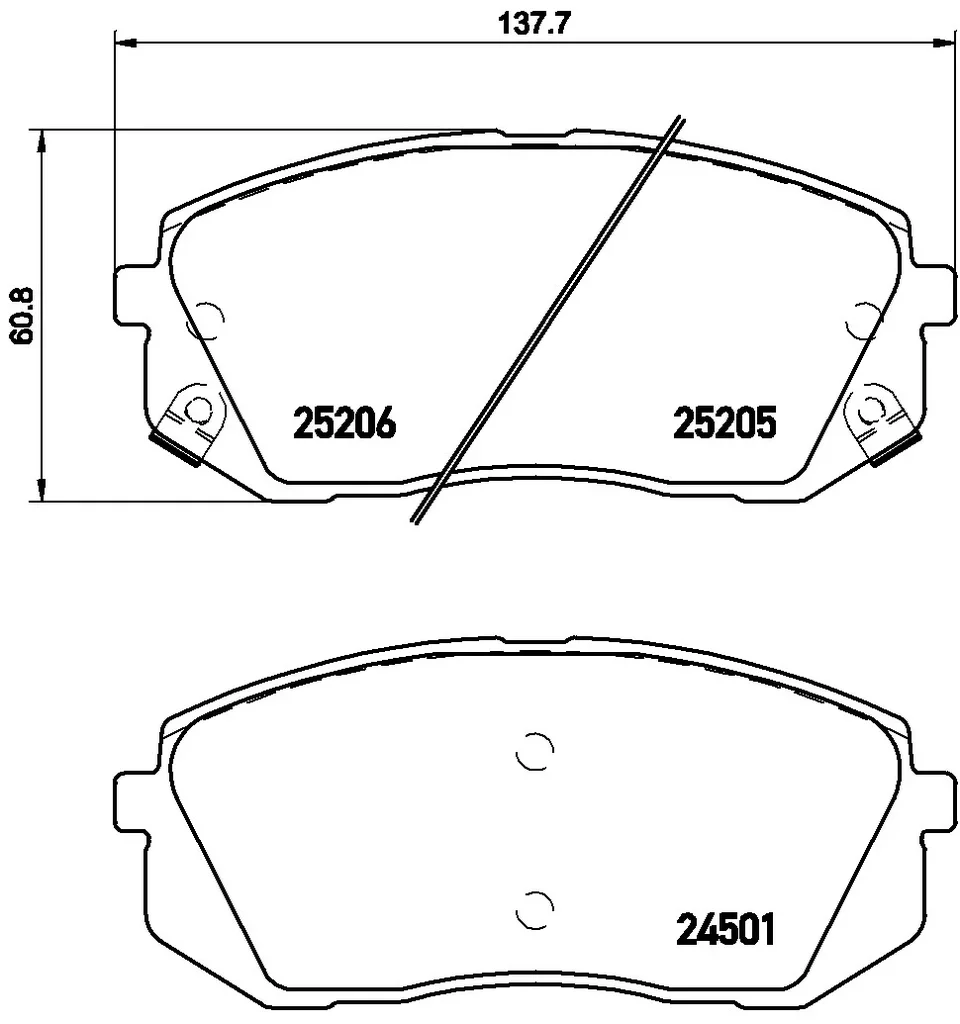 P 30 056E BREMBO Комплект тормозных колодок, дисковый тормоз (фото 1)