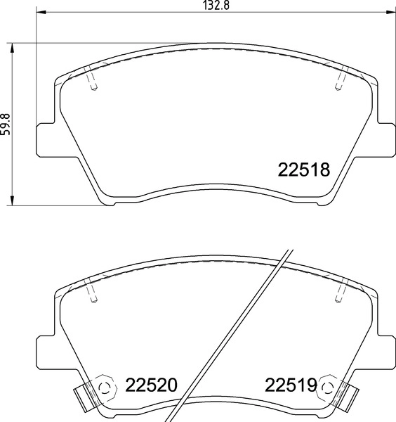 P 30 107E BREMBO Комплект тормозных колодок, дисковый тормоз (фото 1)