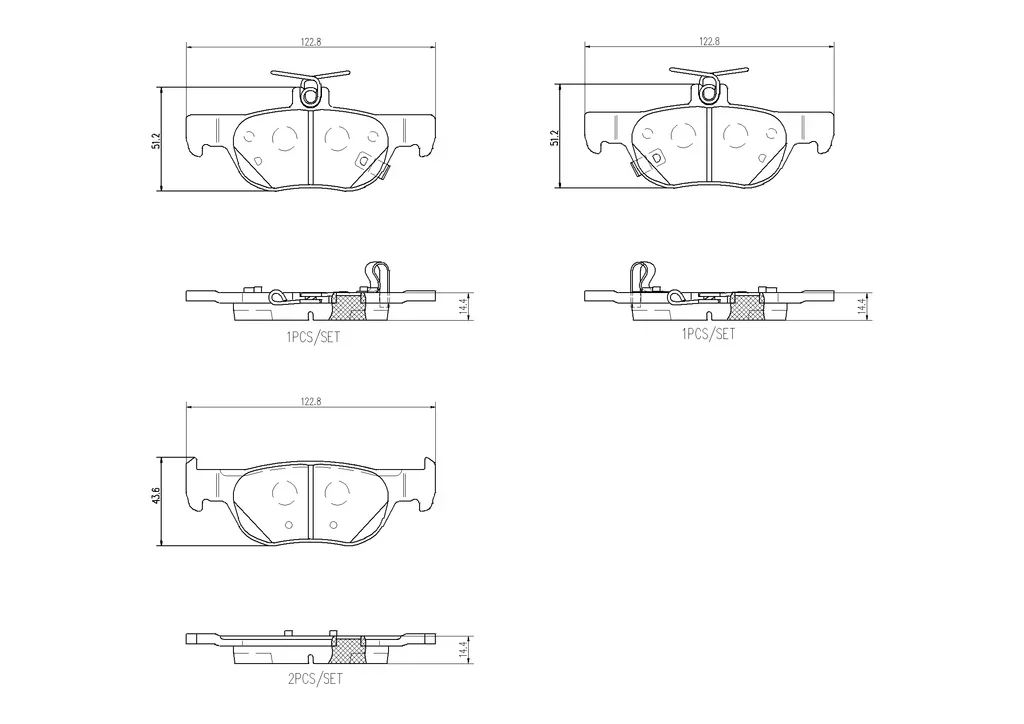 P49064N BREMBO Комплект тормозных колодок, дисковый тормоз (фото 1)