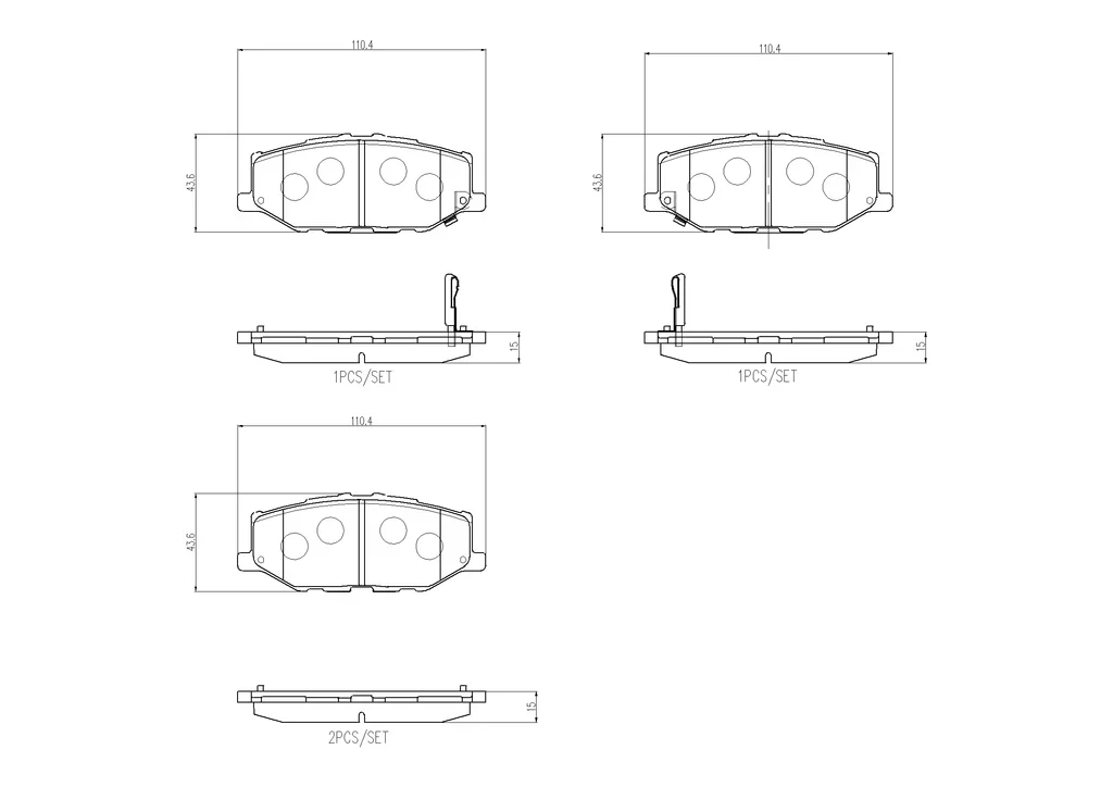 P79040N BREMBO Комплект тормозных колодок, дисковый тормоз (фото 1)